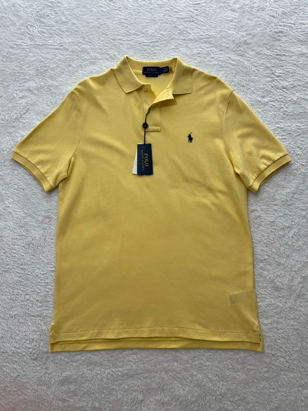 Polo Ralph Lauren Classic Fit Yellow Polo Men M NWT $110
